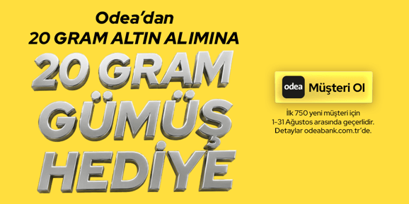 20 gram altın alımına, 20 gram gümüş hediye!