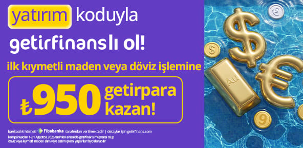 yatırım işlemlerine ₺950 getirpara!