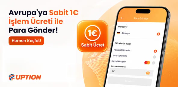 Avrupa'ya Sabit 1€ İşlem Ücreti ile Para Gönder!