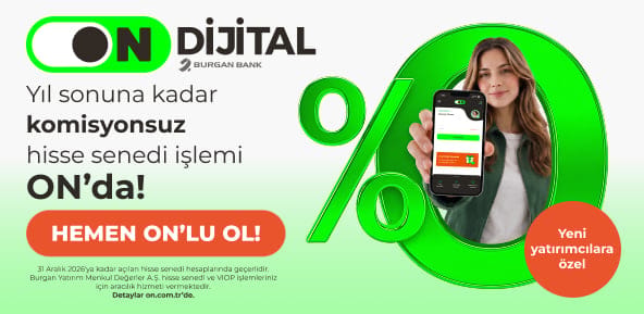 %0 komisyon fırsatıyla hisse senedi işlemleri ON Mobil’de!